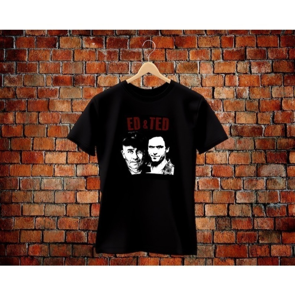 Ed Gein Ted Bundy True Crime Horror Serial Killer Graphic Fan T-Shirt